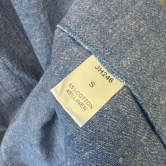 Multi-color embroidery on blue dress THML Size Small - Picture 2 of 5